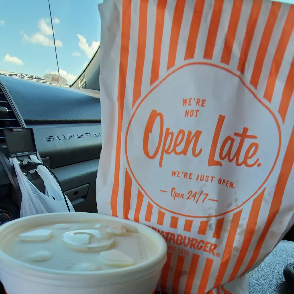 Double Cheeseburger and Vanilla Shake