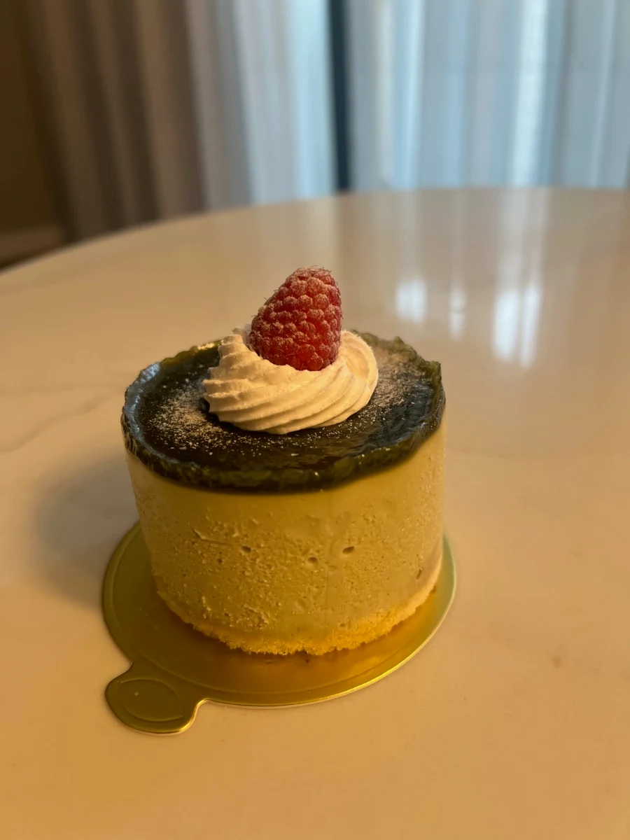 Matcha Raspberry Cheesecake