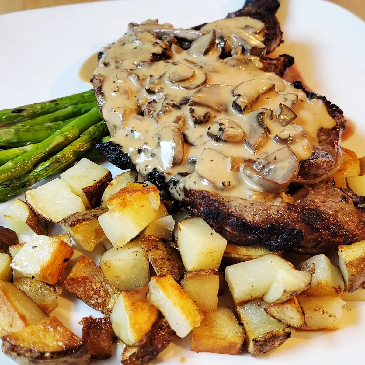 Roquefort Crusted Flat Iron Steak