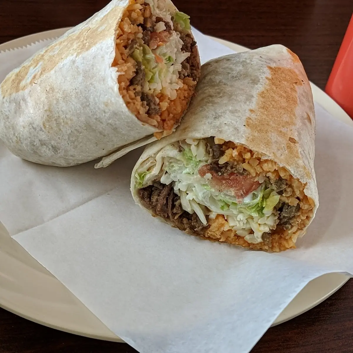 Steamed Beef Burrito (Barbacoa)