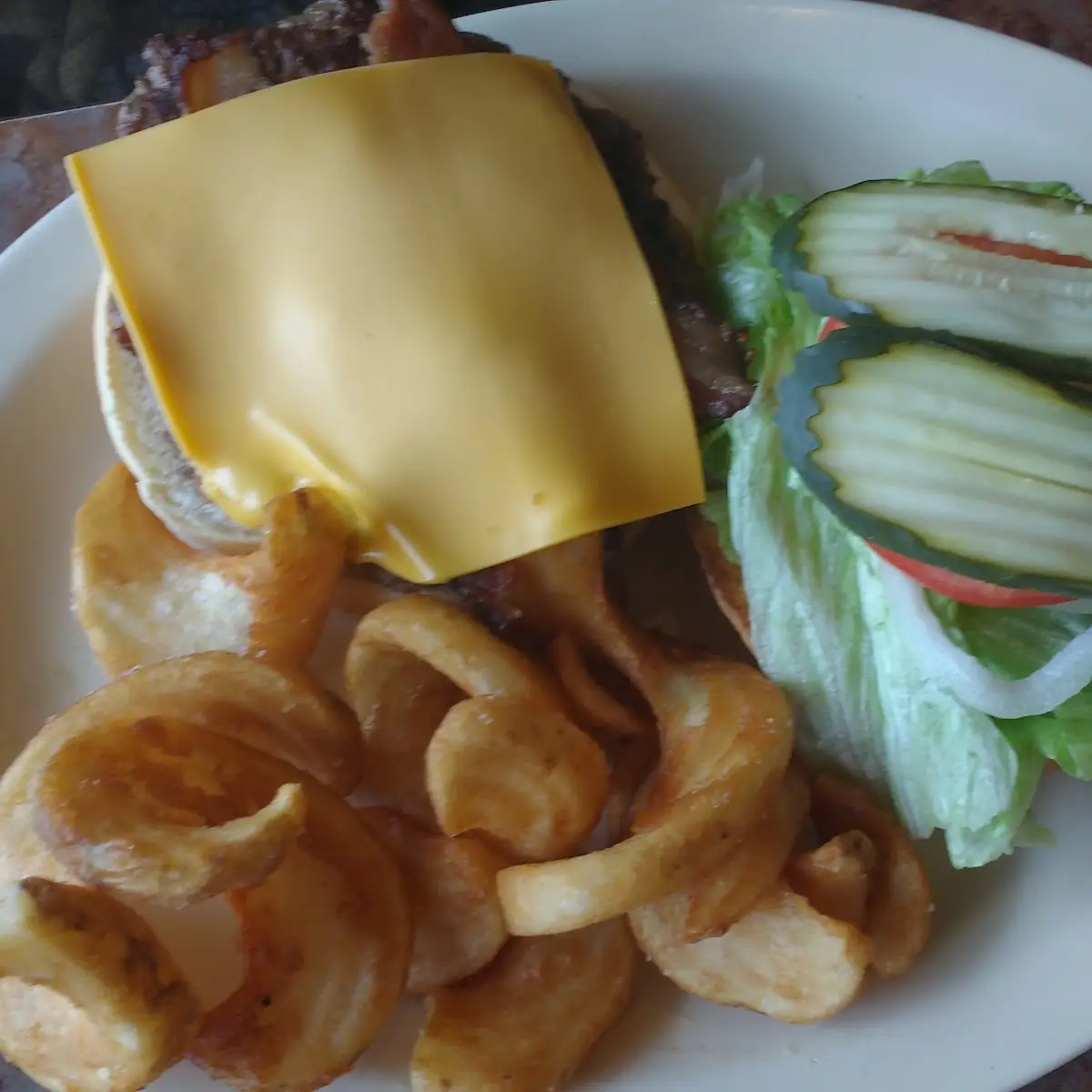 Bacon Cheeseburger with Sidewinder Fries