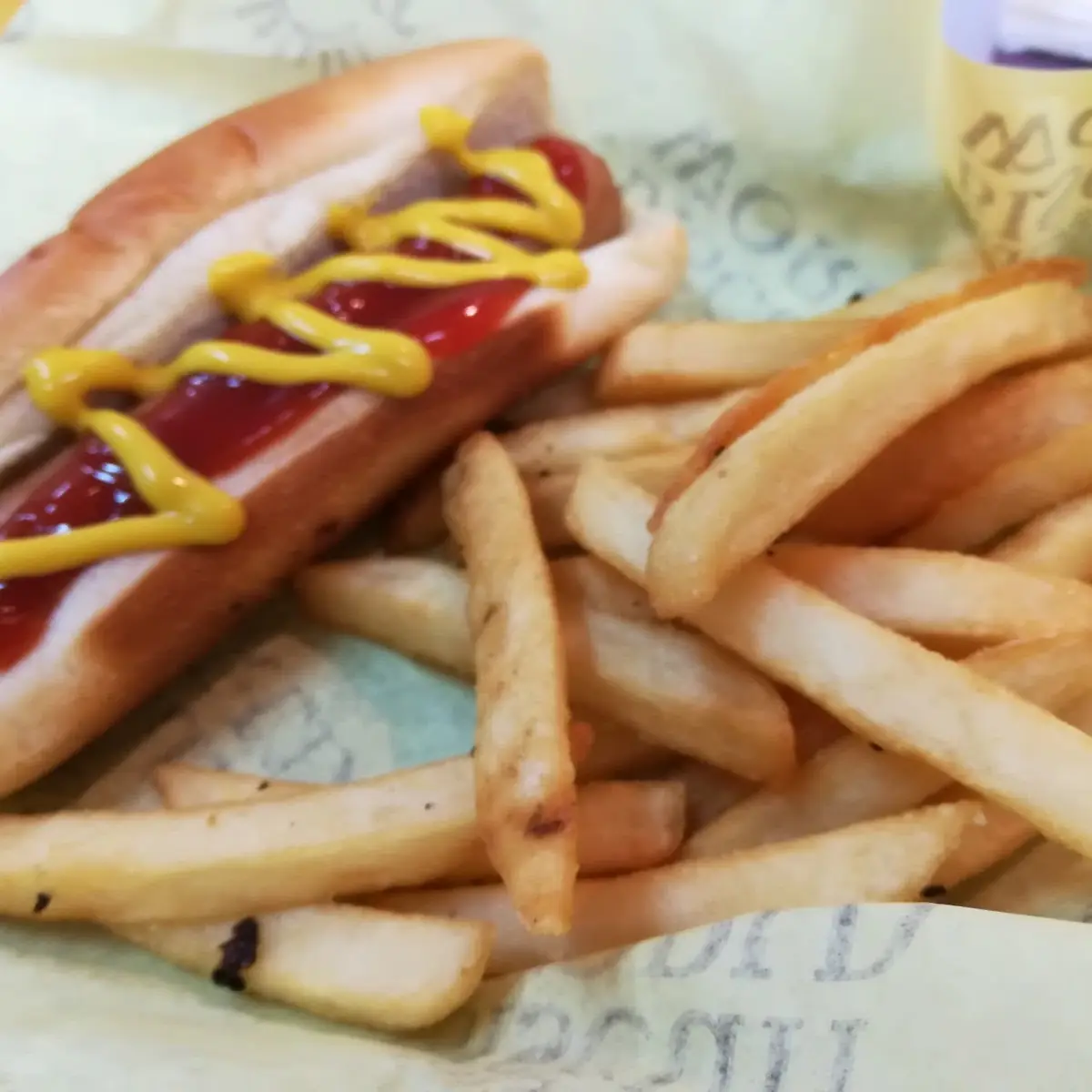 Hot Dog with Fries
