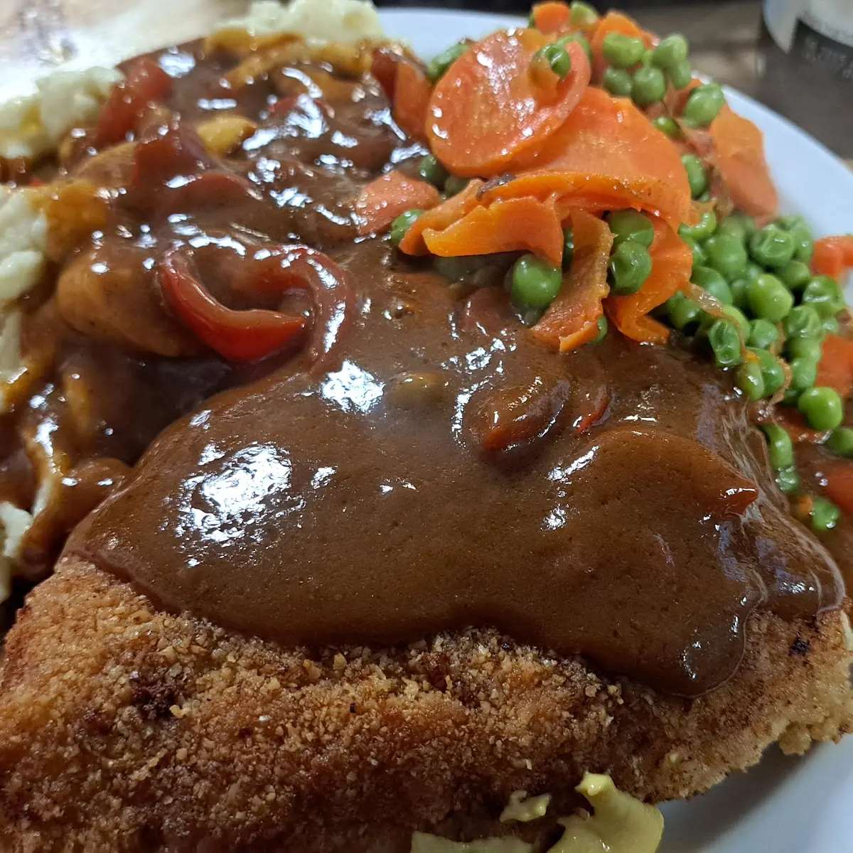 Cordon Bleu with Red Pepper Gravy