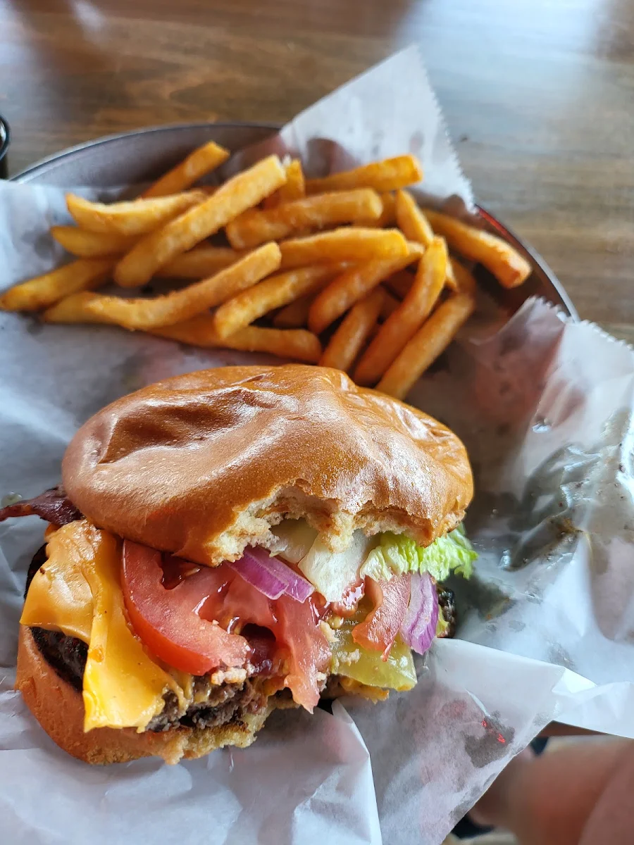 Cheese Burger and Fries