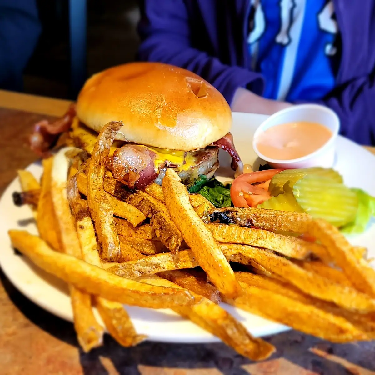 Pork Patty Bacon Cheeseburger