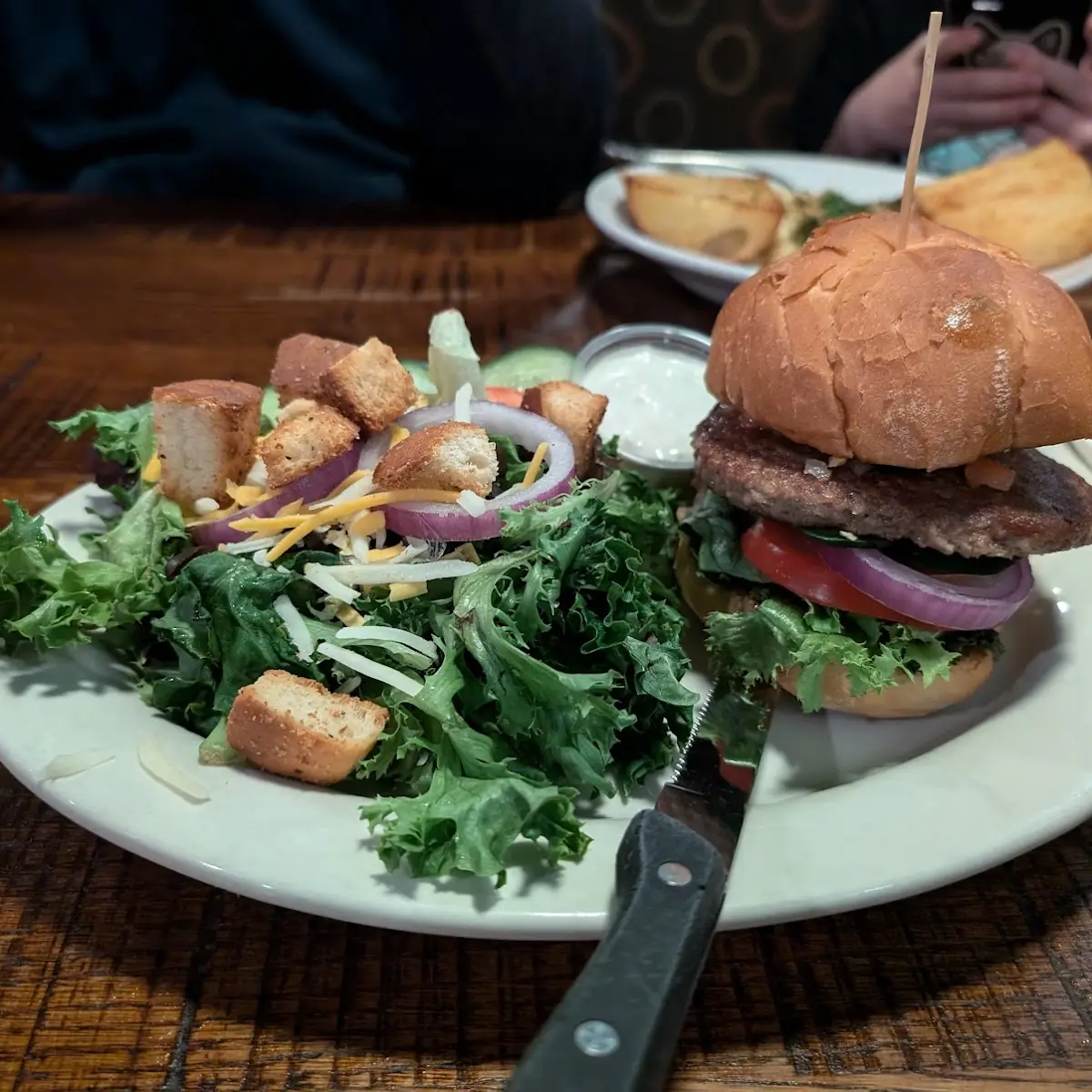 Vegan Burger with Salad
