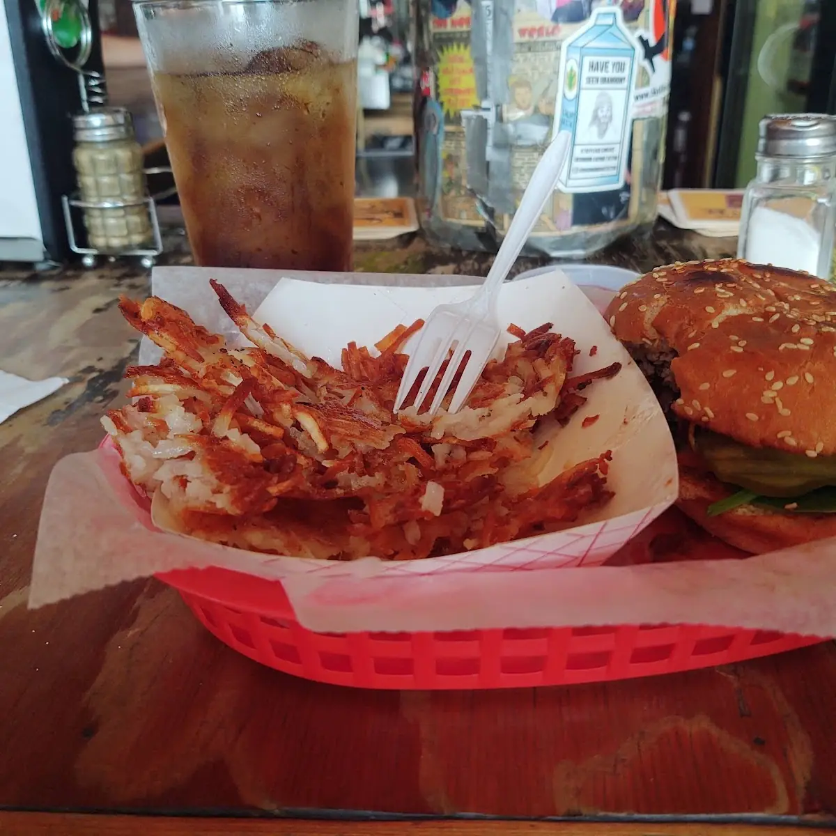 Cheeseburger and Hash Brown