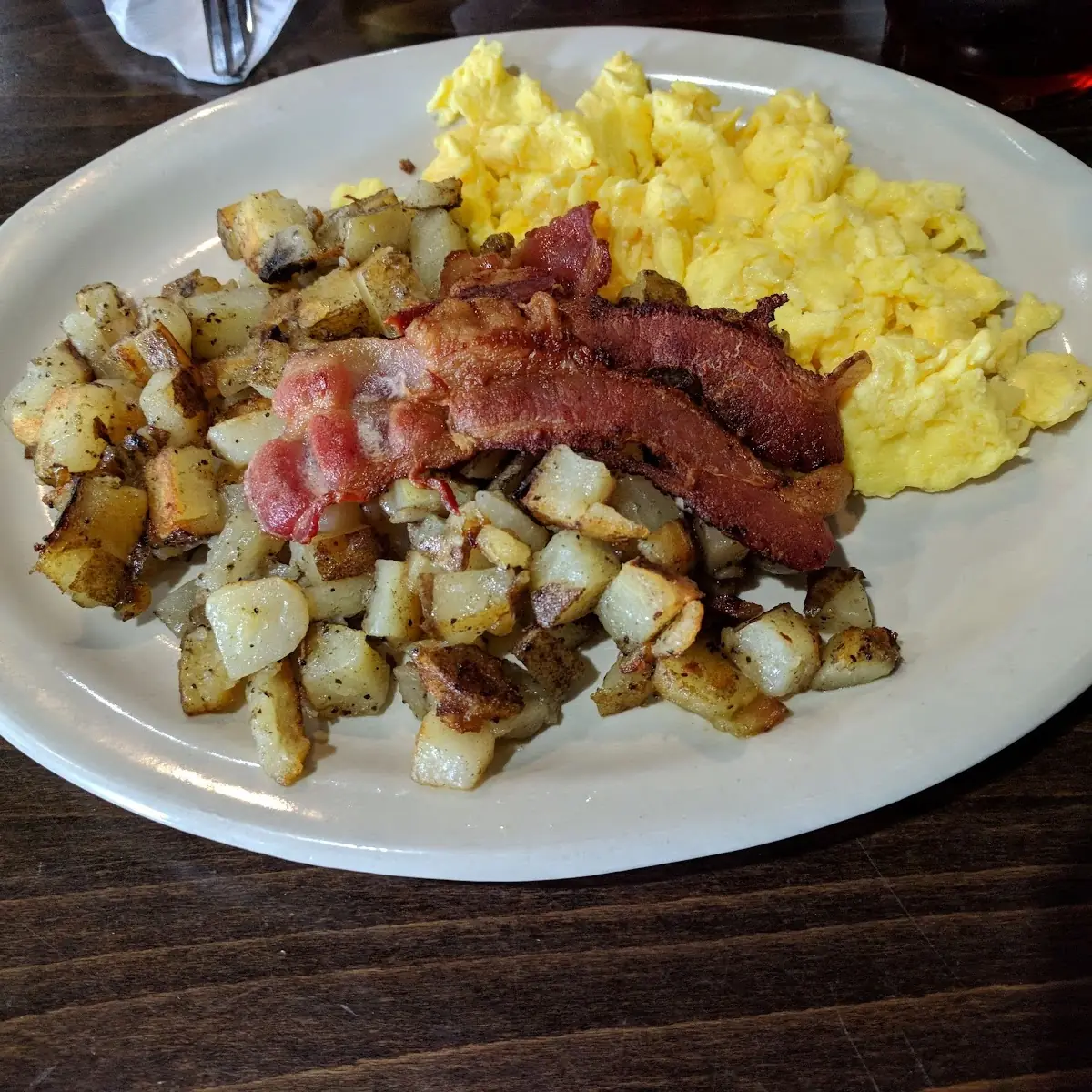Bacon Egg and Fried Potatoes
