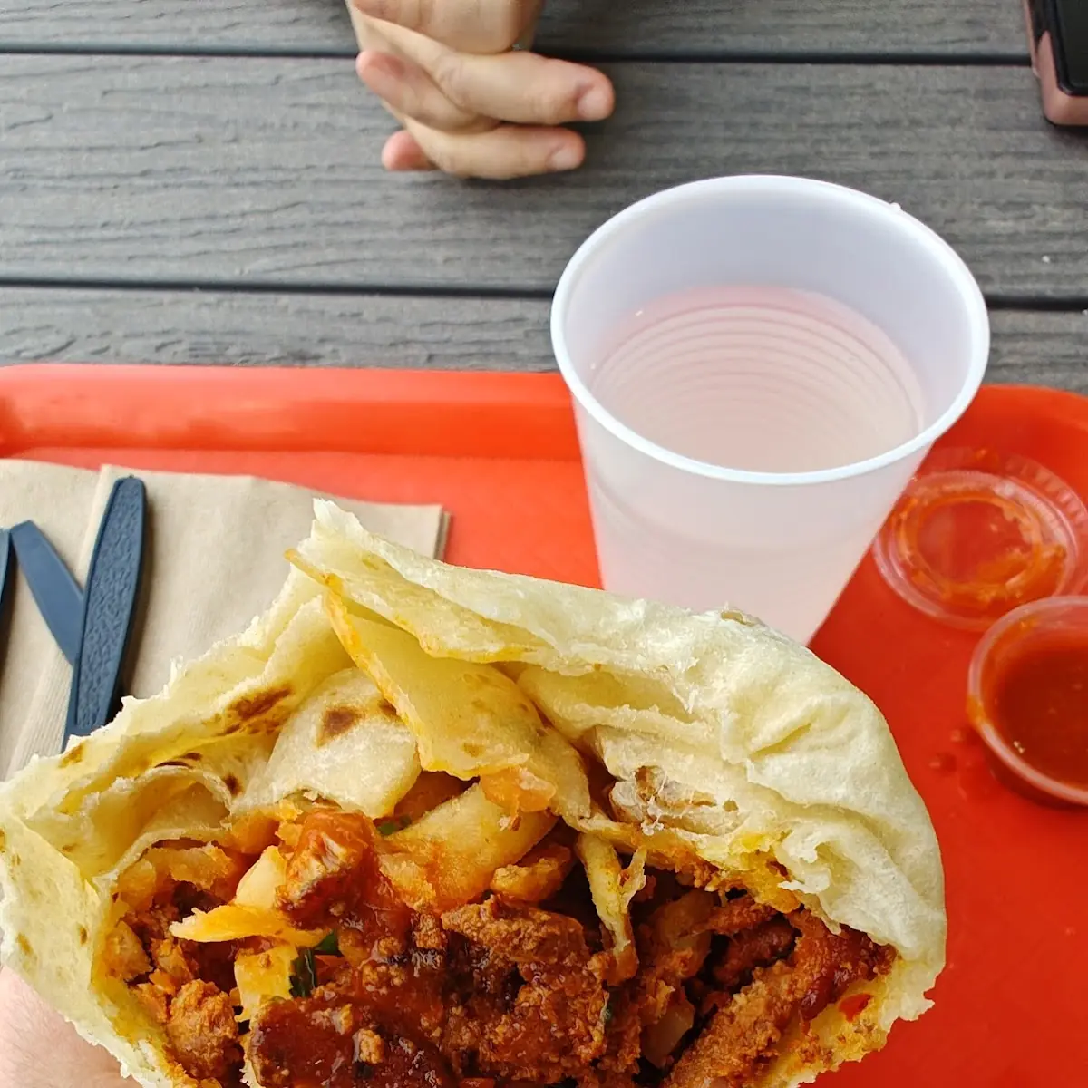 El Pastor Burrito with Fries