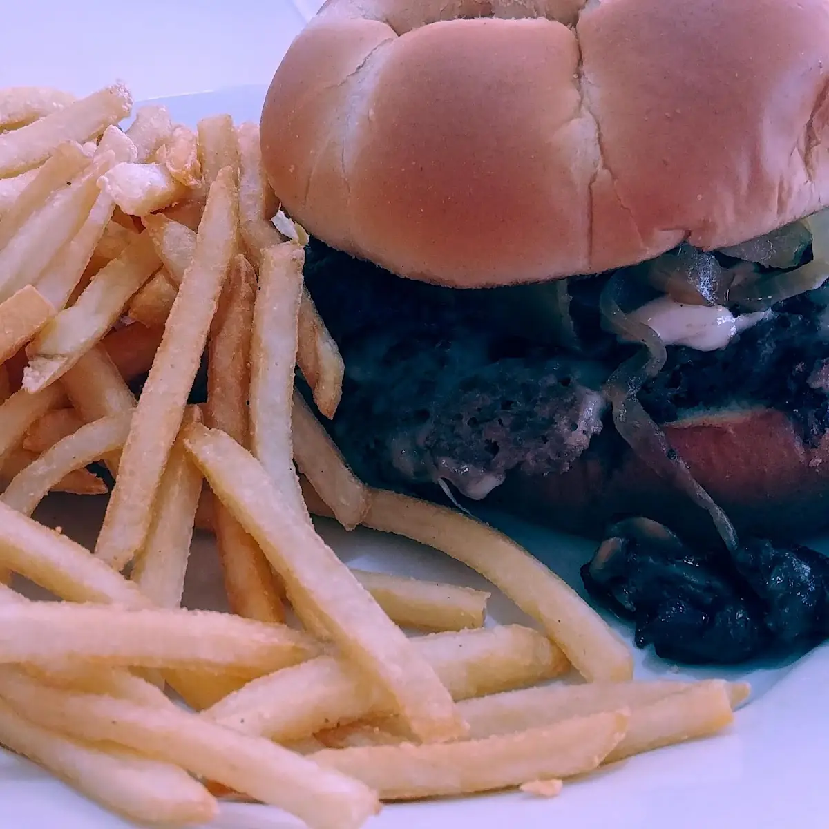 Portabella Mushroom Swiss Burger