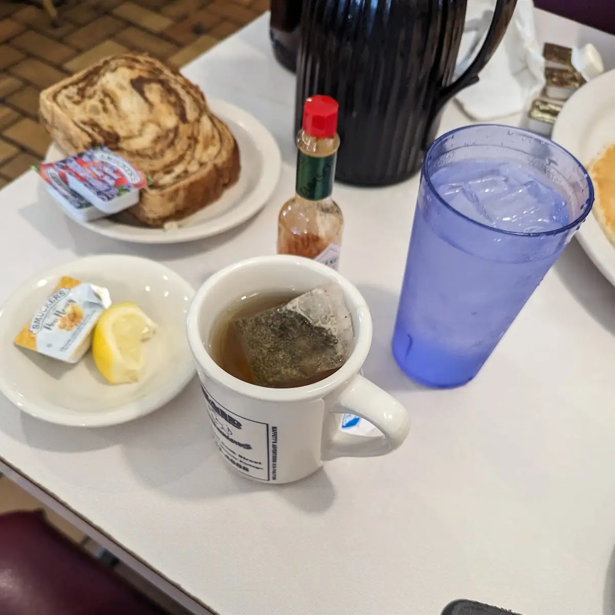 Green Tea and Then Rye Toast Behind That
