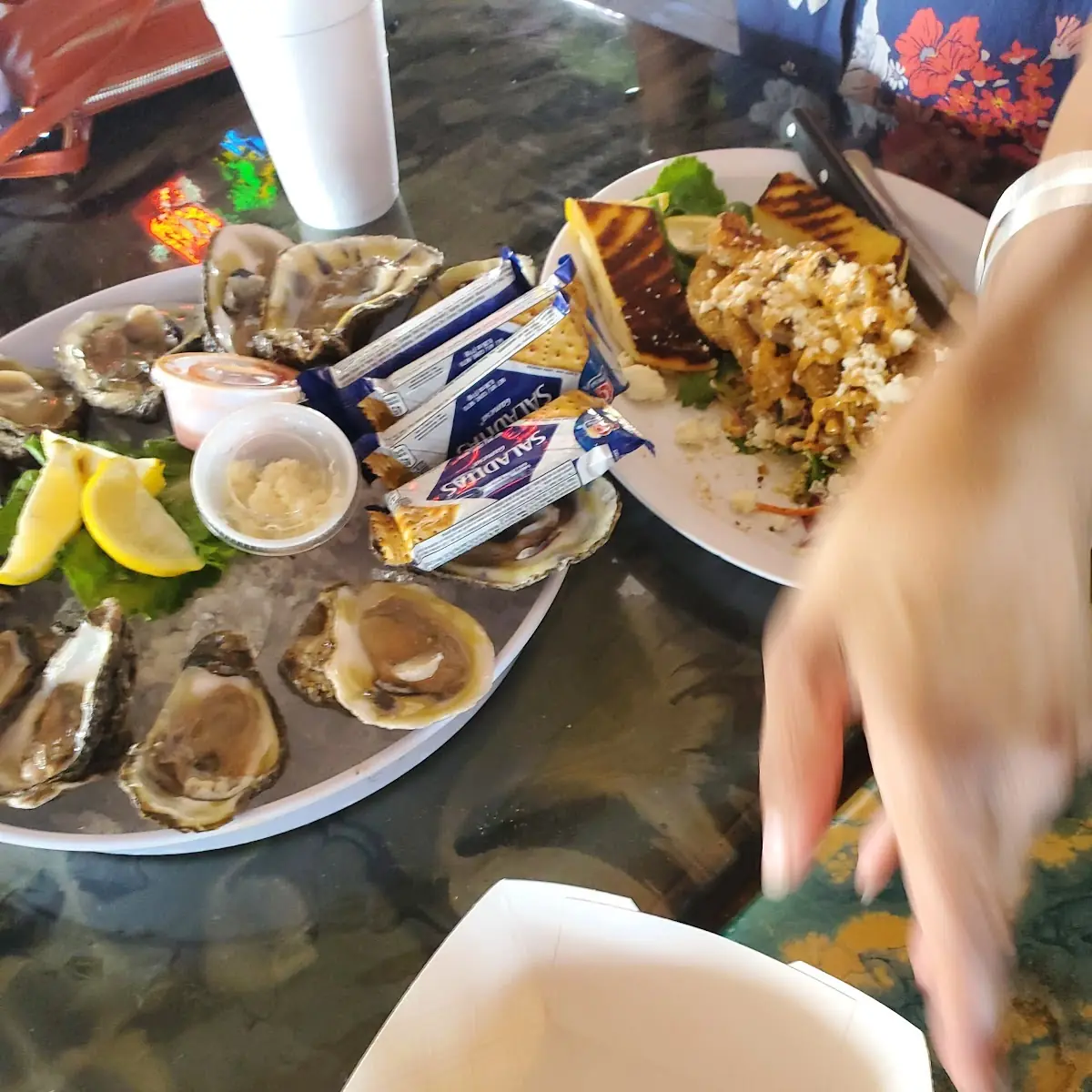 Oysters and Green Fried Green Tomatoes