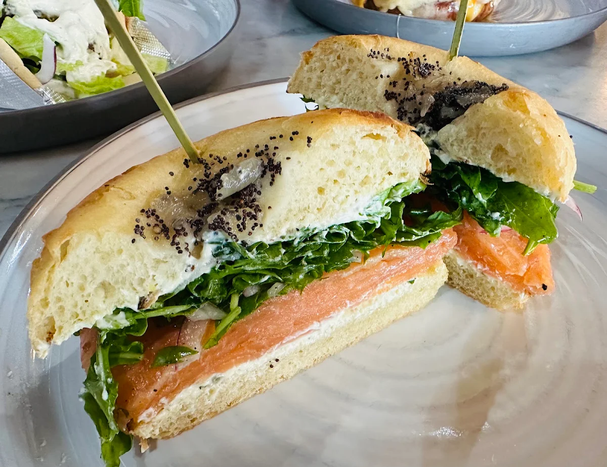 Smoked Salmon Bialy