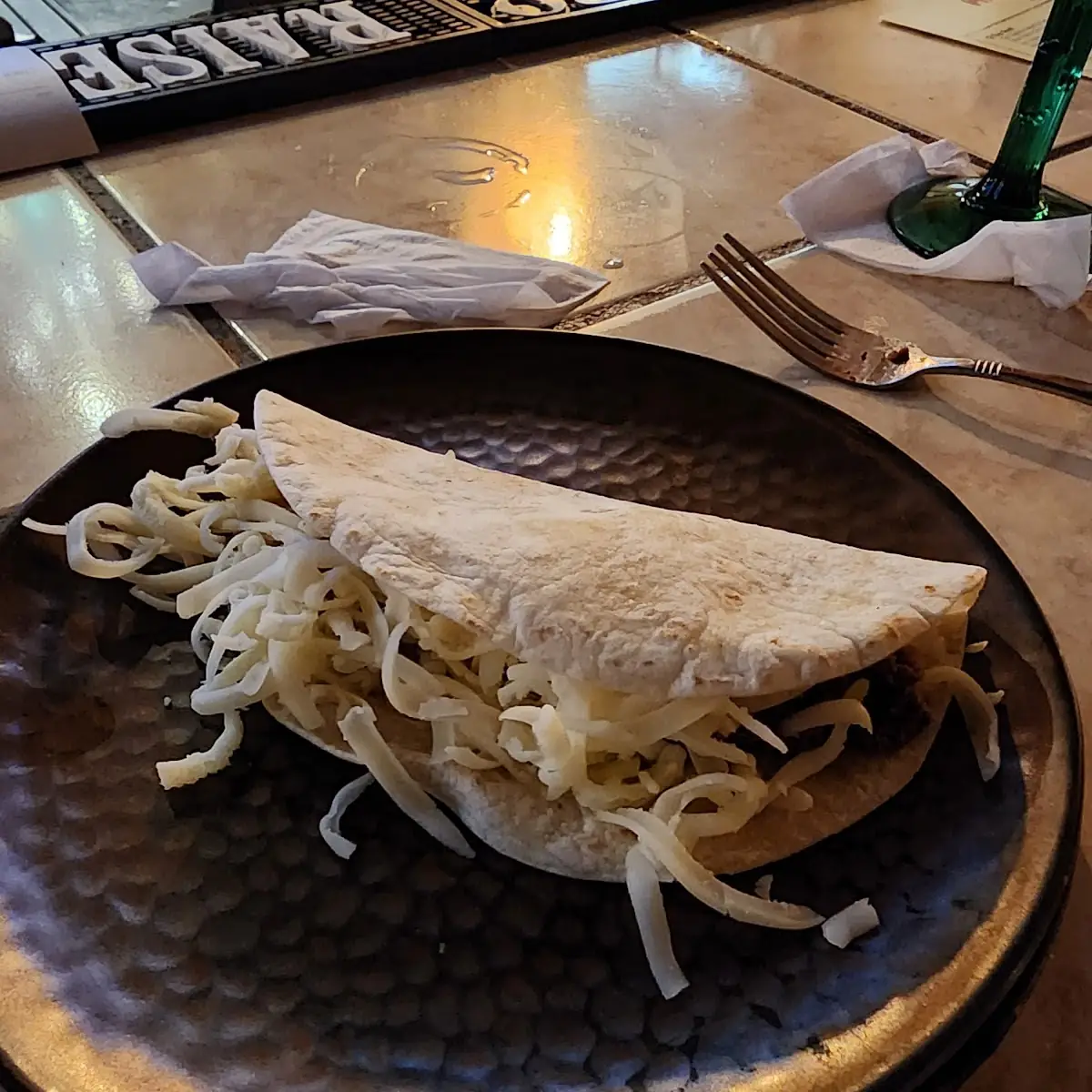 Beef and Cheese Soft Taco