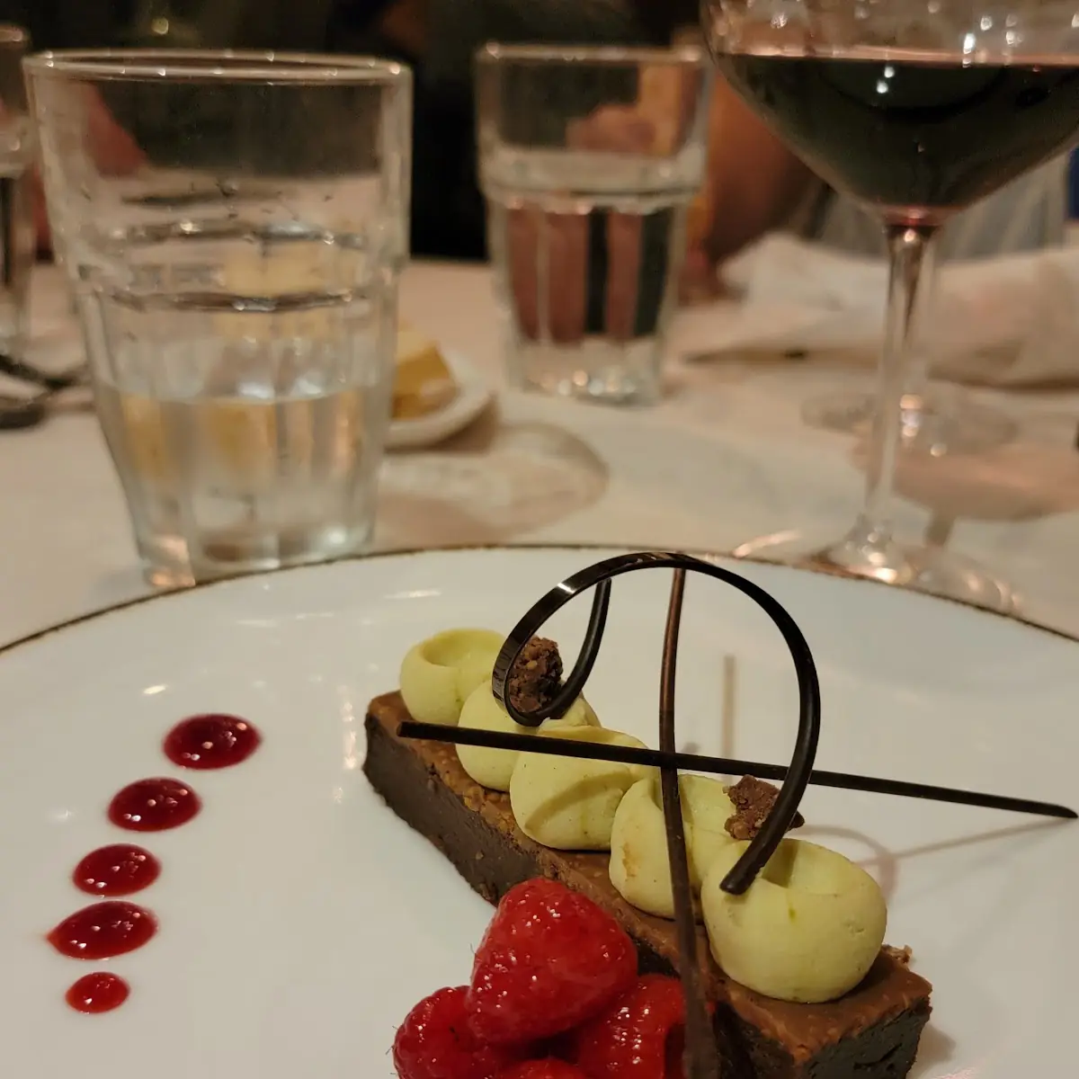 Dark Chocolate Flowerless Pistachio Torte