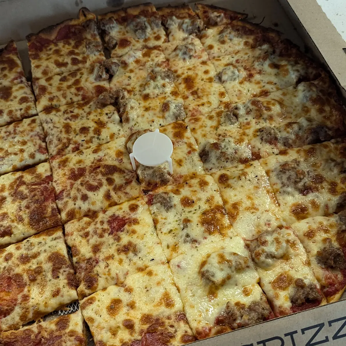 Cheese and Sausage Pizza