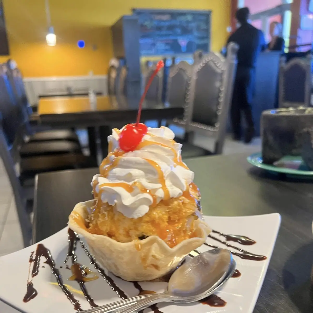 Fried Ice Cream with Vanilla Ice Cream