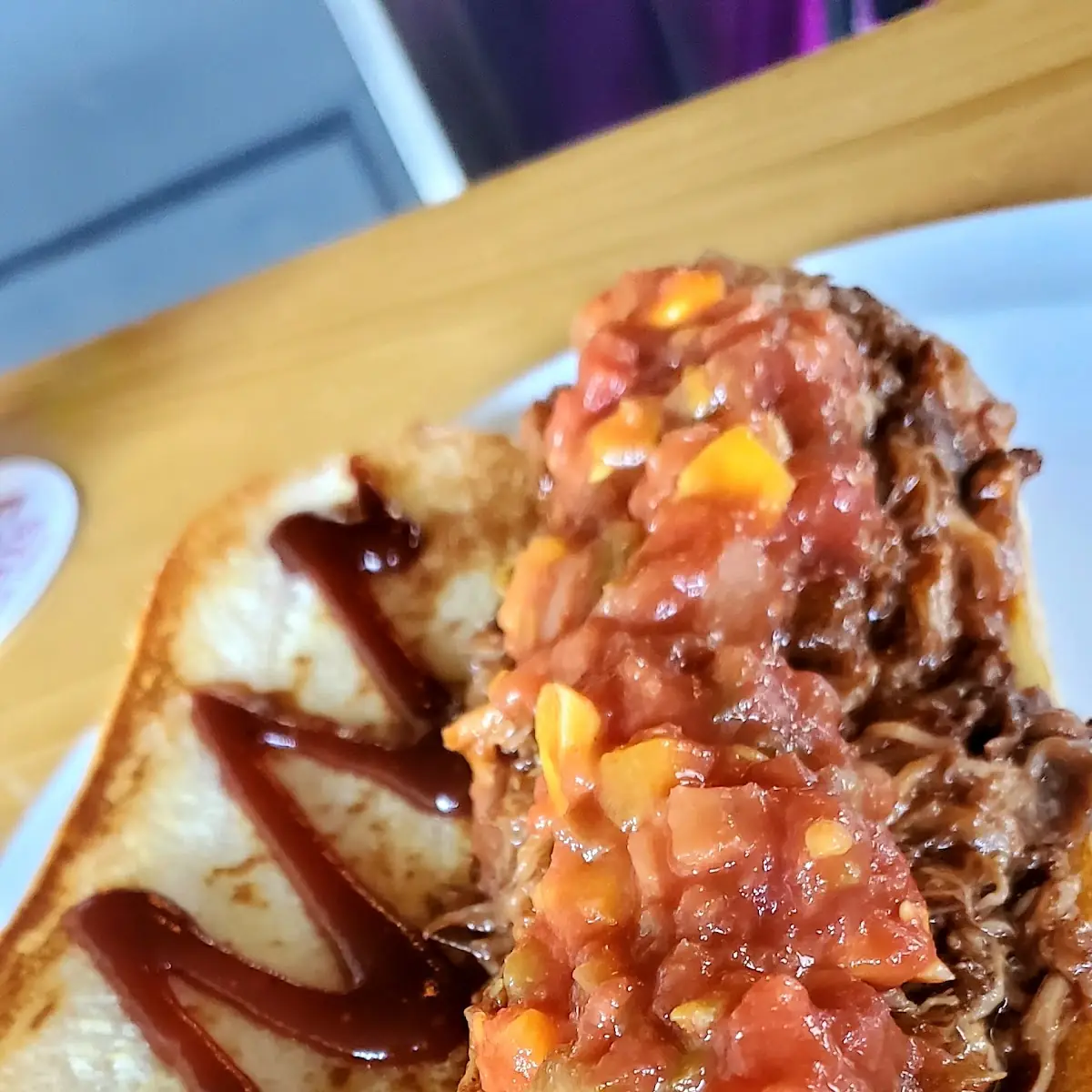 Mango-Bango Pulled Pork Sandwich