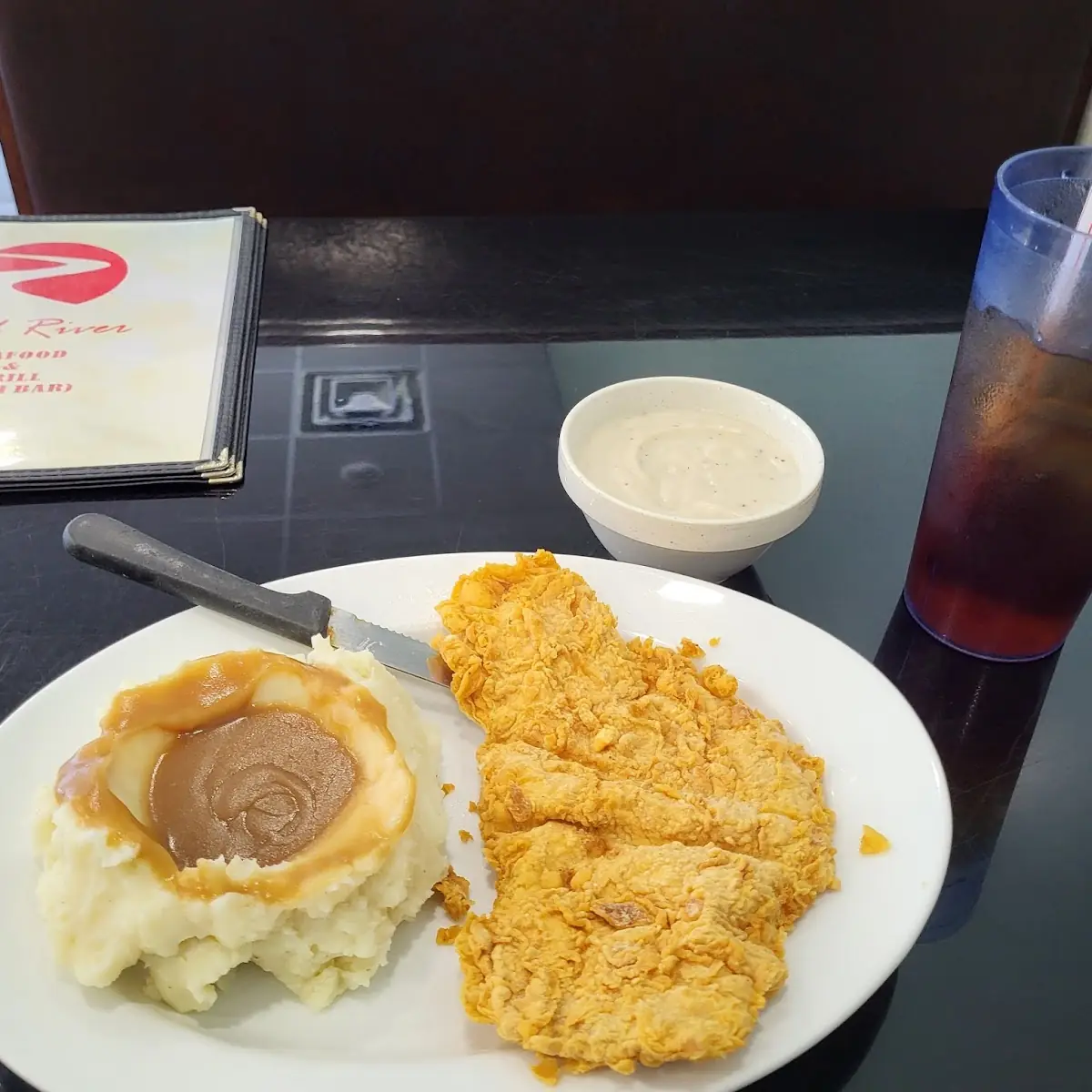 Chicken Fried Chicken with Mashed Potatoes & Brown Gravy