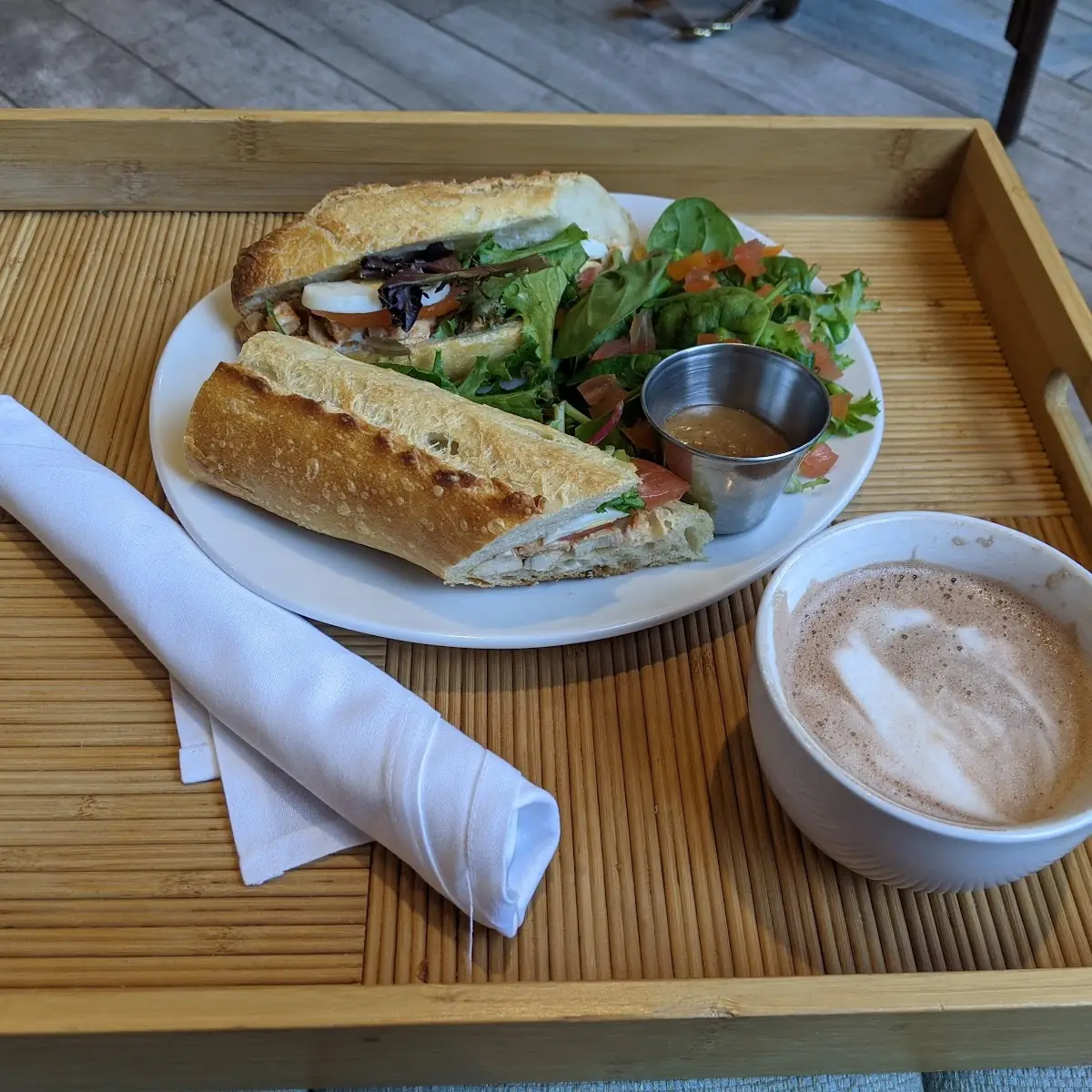 Chicken Panini with Salad