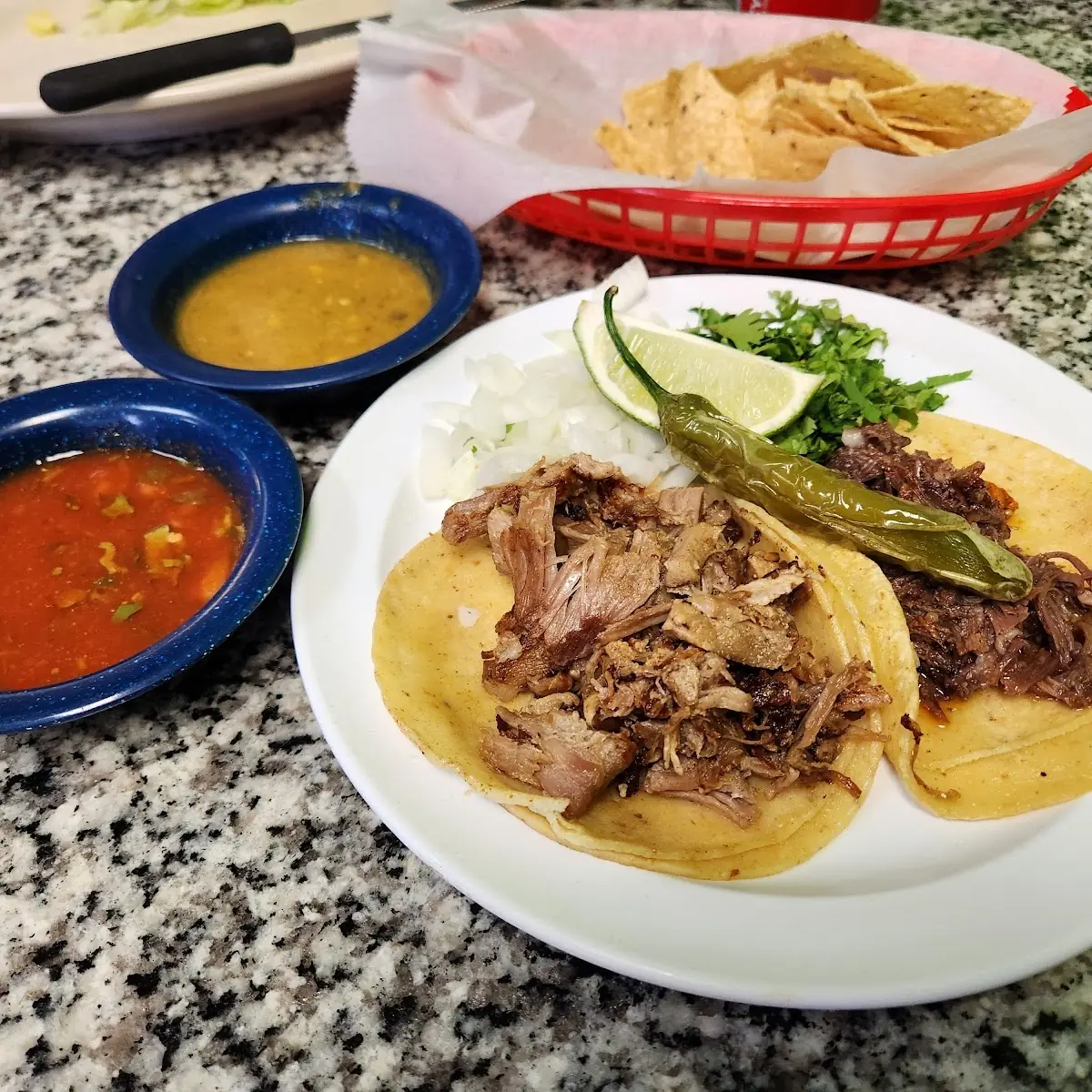 Carnitas Taco & Carne Asada Taco