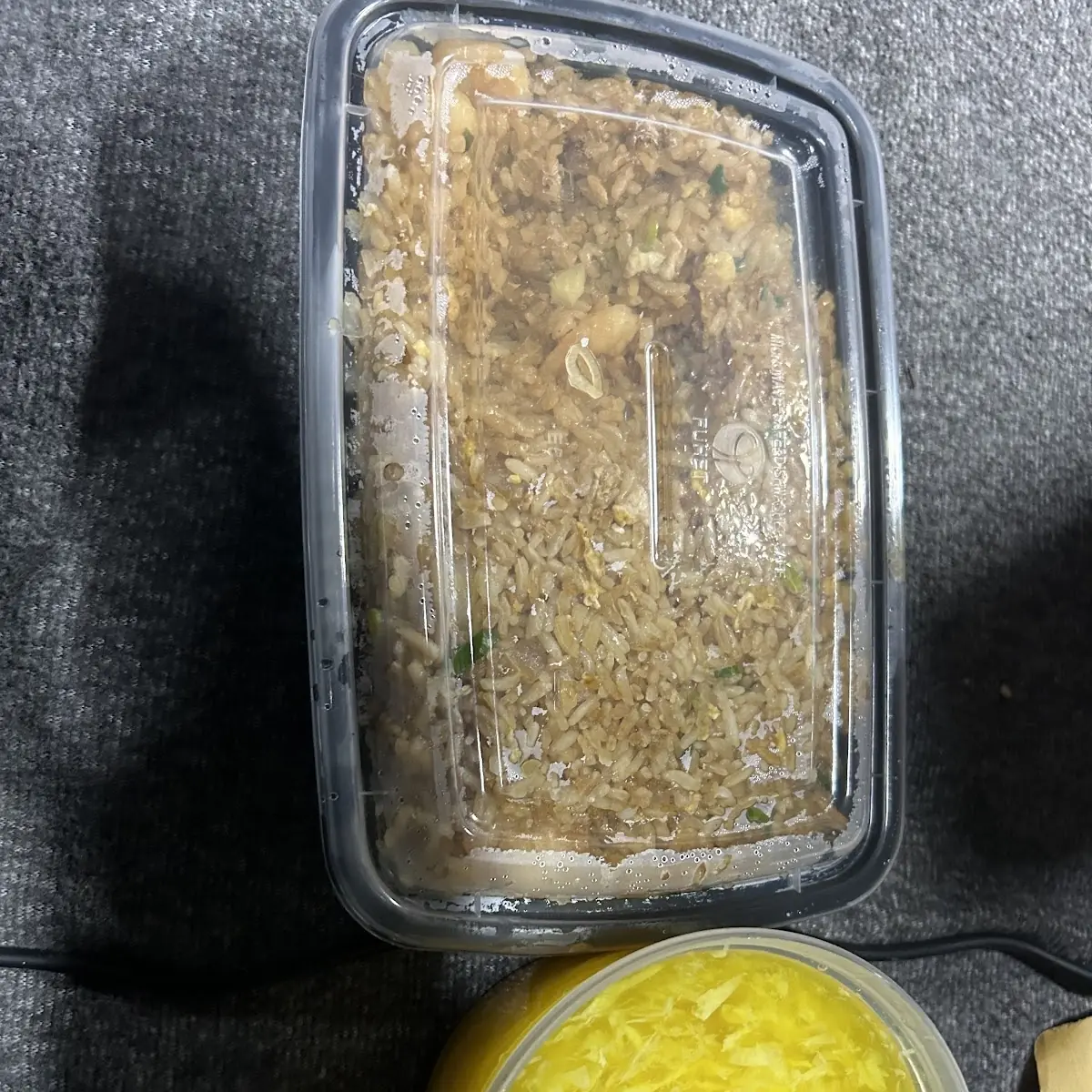 Shrimp Fried Rice and Egg Drop Soup