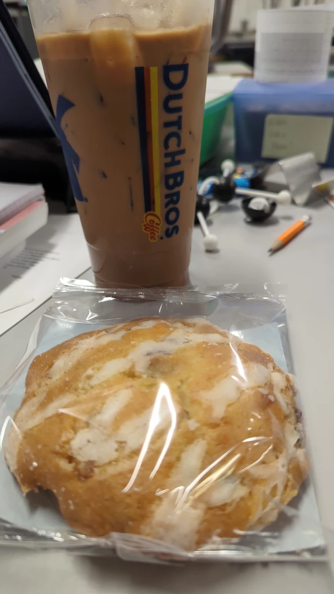 Iced Mocha w Orange Cranberry Muffin Top