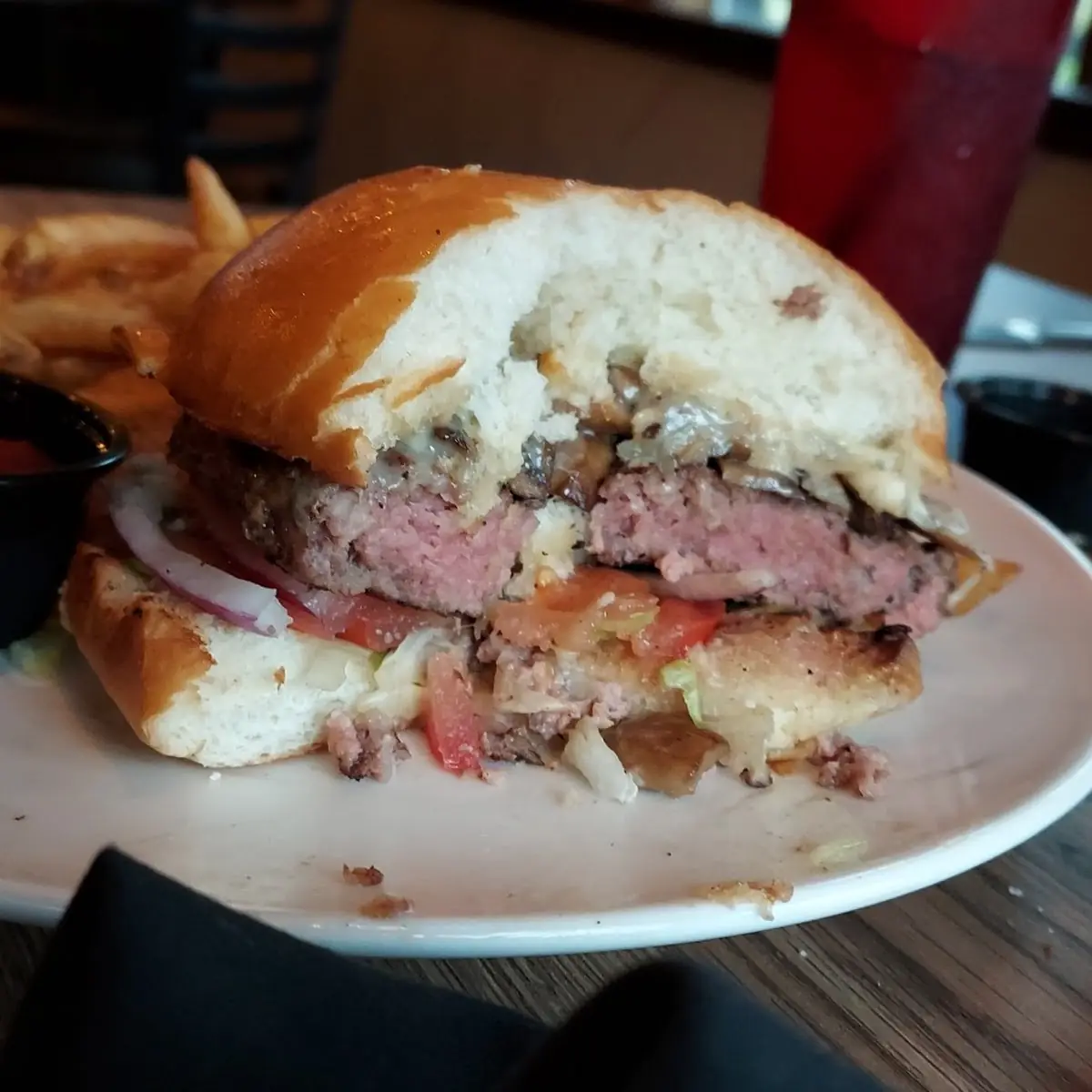 Mushroom and Swiss Burger