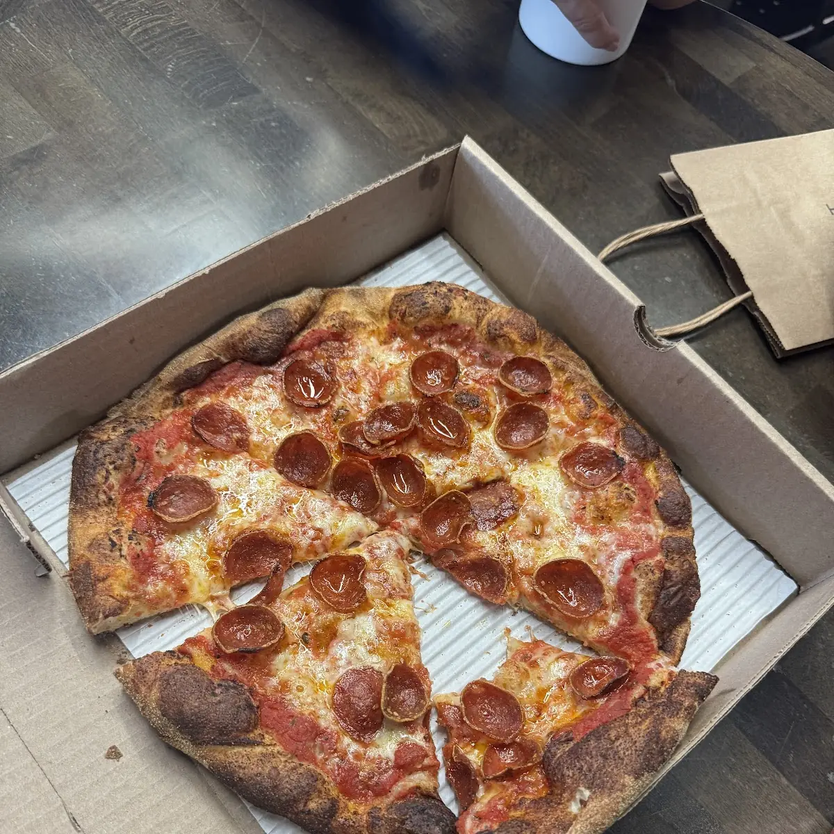 Pepperoni Thin Crust Pizza Delivery Box