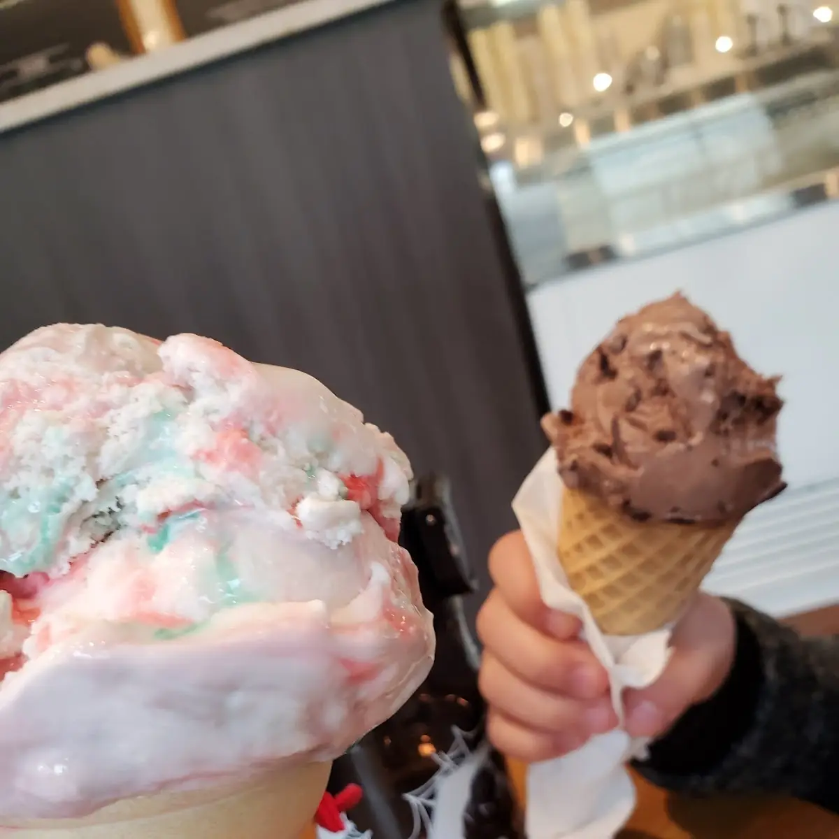 Peppermint Stick and Chocolate Chip Cookie