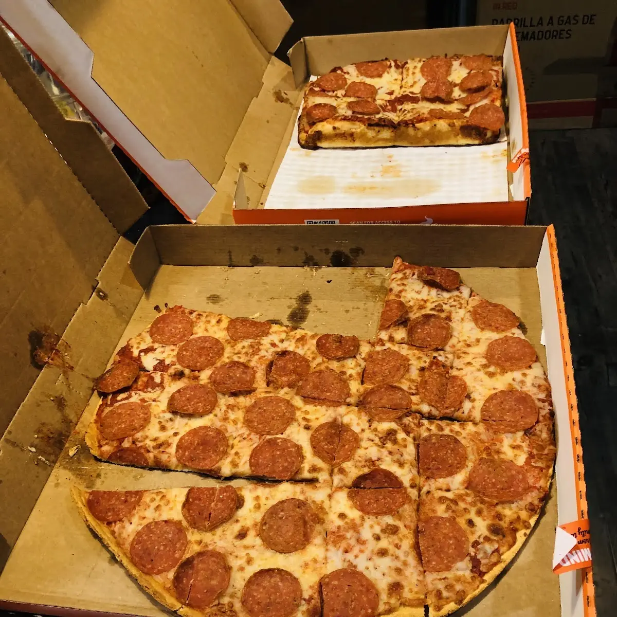 Thin Crust Pizza with Pepperoni Real Nice