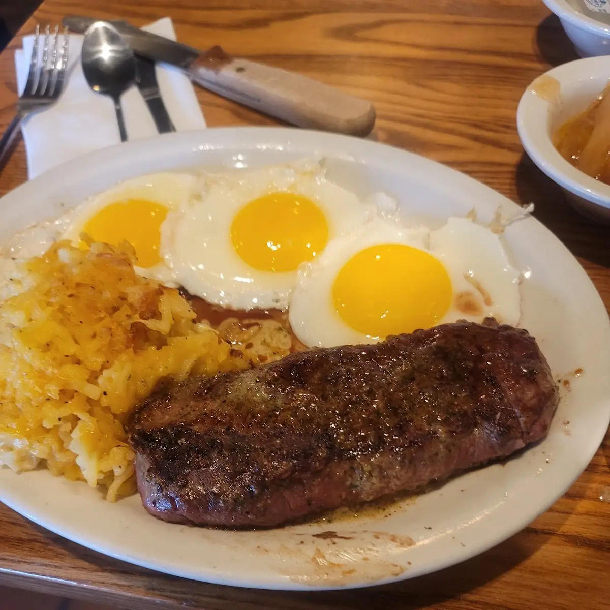 New York Strip Steak & Eggs