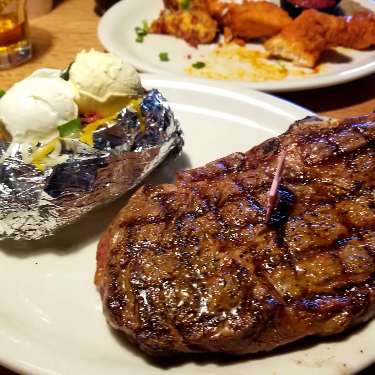 Ribeye Steak and Loaded Baked Potato