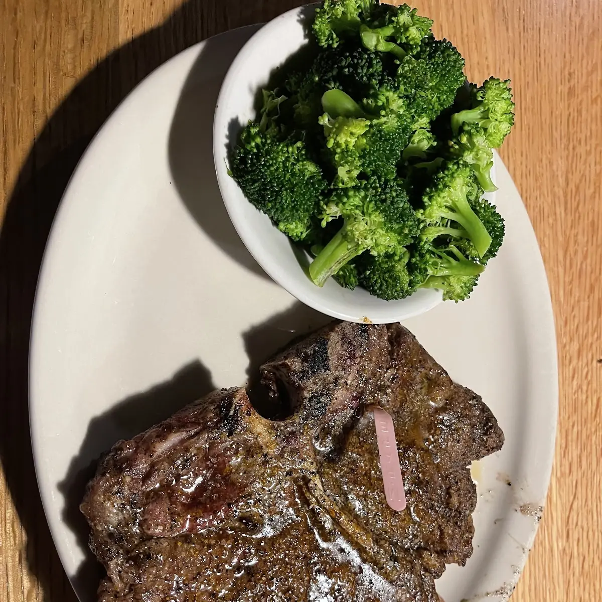 Steak and Steamed Broccoli