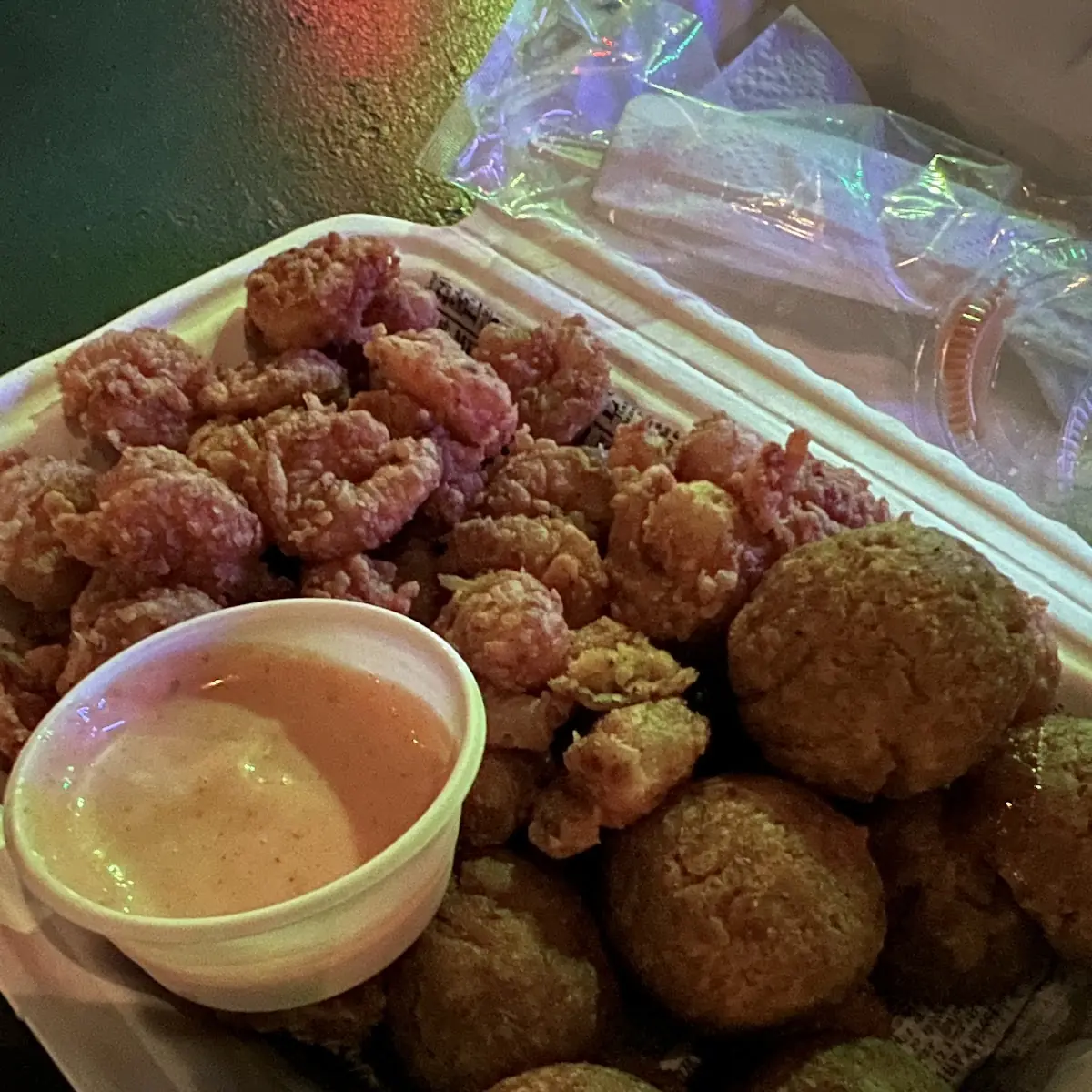 Popcorn Shrimp & Mofongo Balls