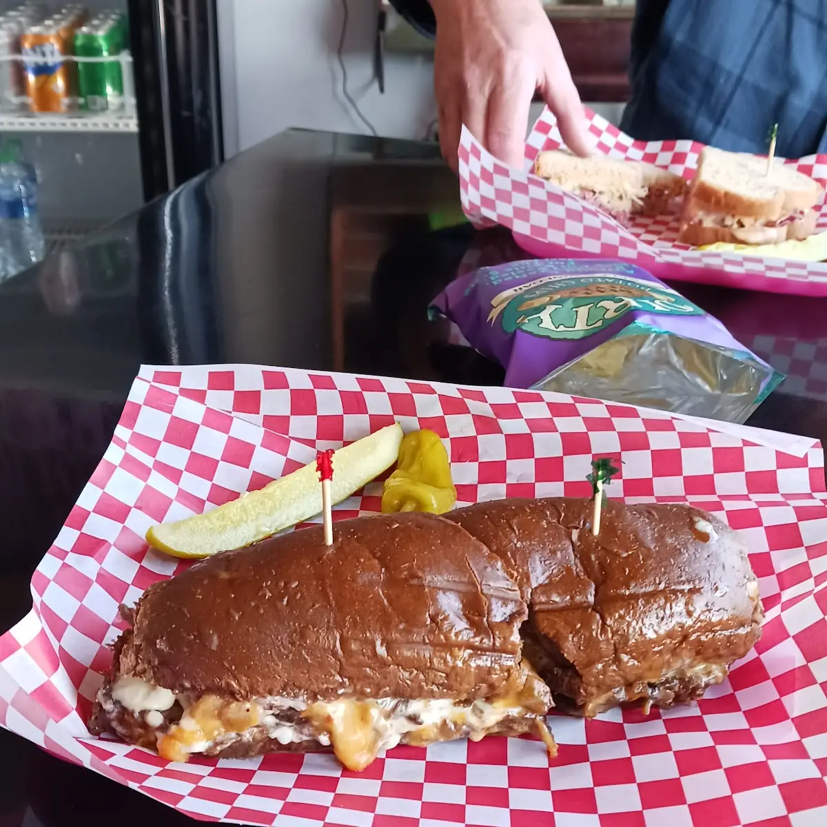 Roast Beef Sub on Pumpernickel