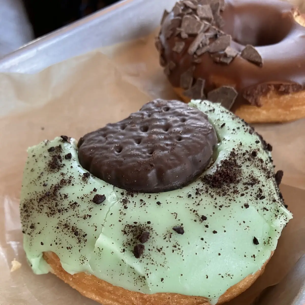 Thin Mint Cookie Themed Donut
