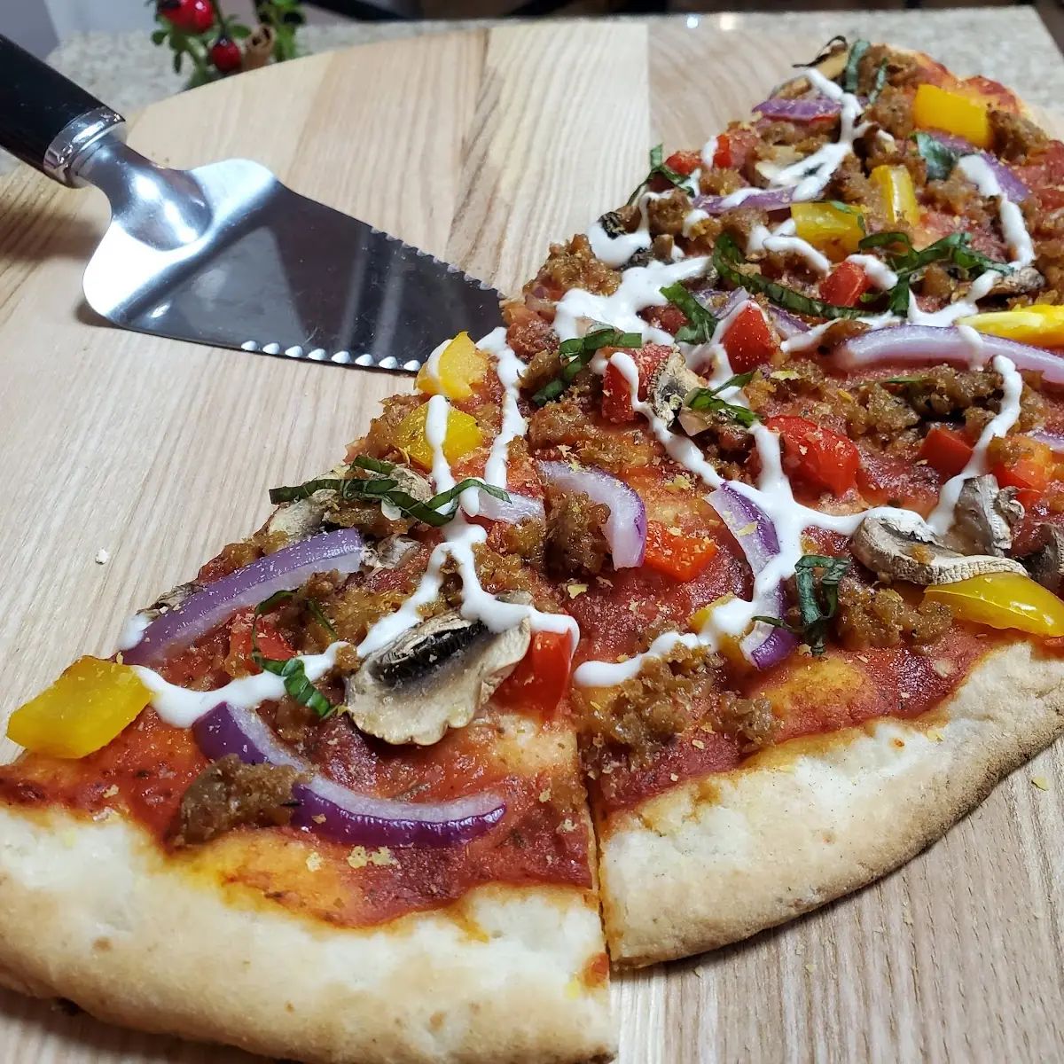 Classic Sausage & Mozzarella Cauliflower Crust Pizza