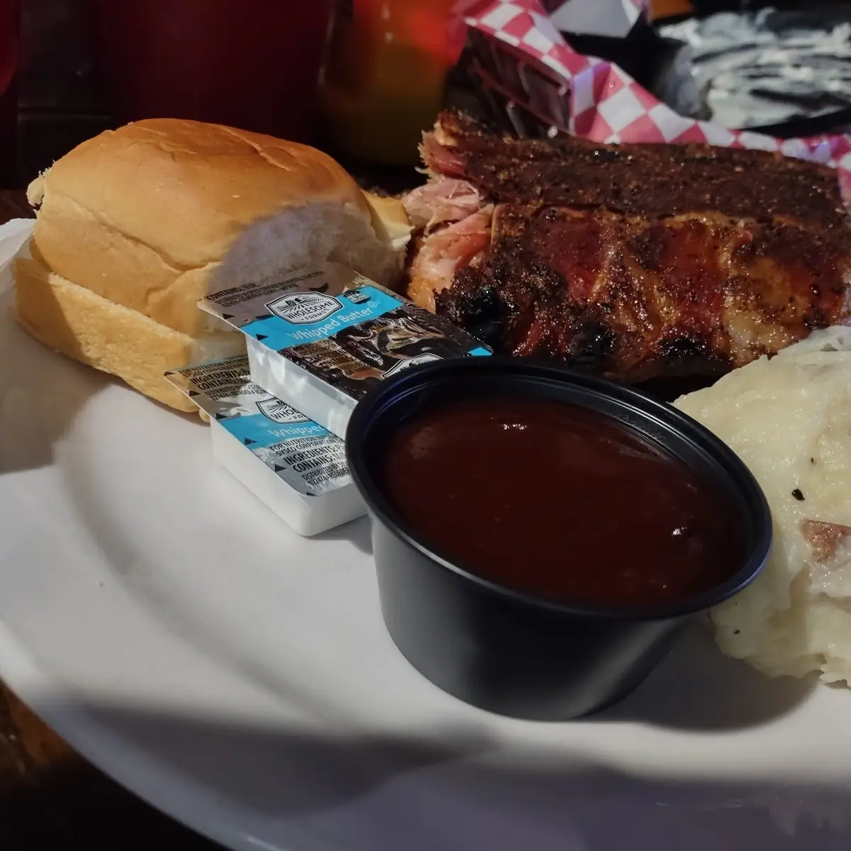 BBQ with Mashed Potatoes