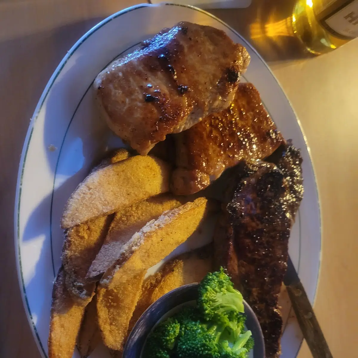 Pork Chops and Strip Steak