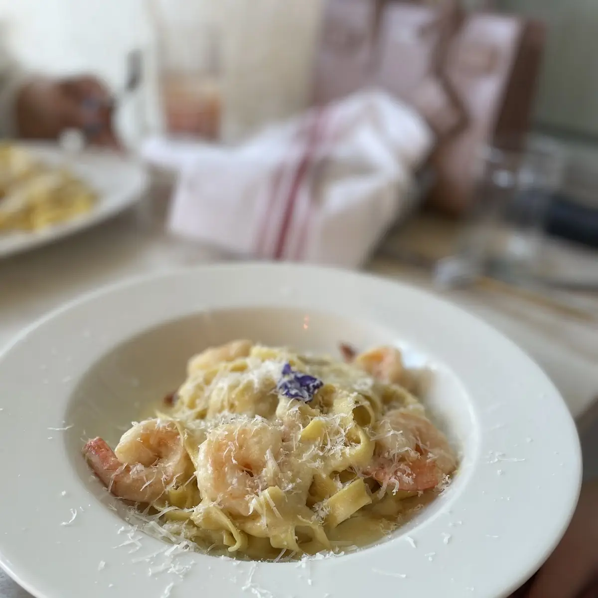 Fettuccine Alfredo with Shrimp