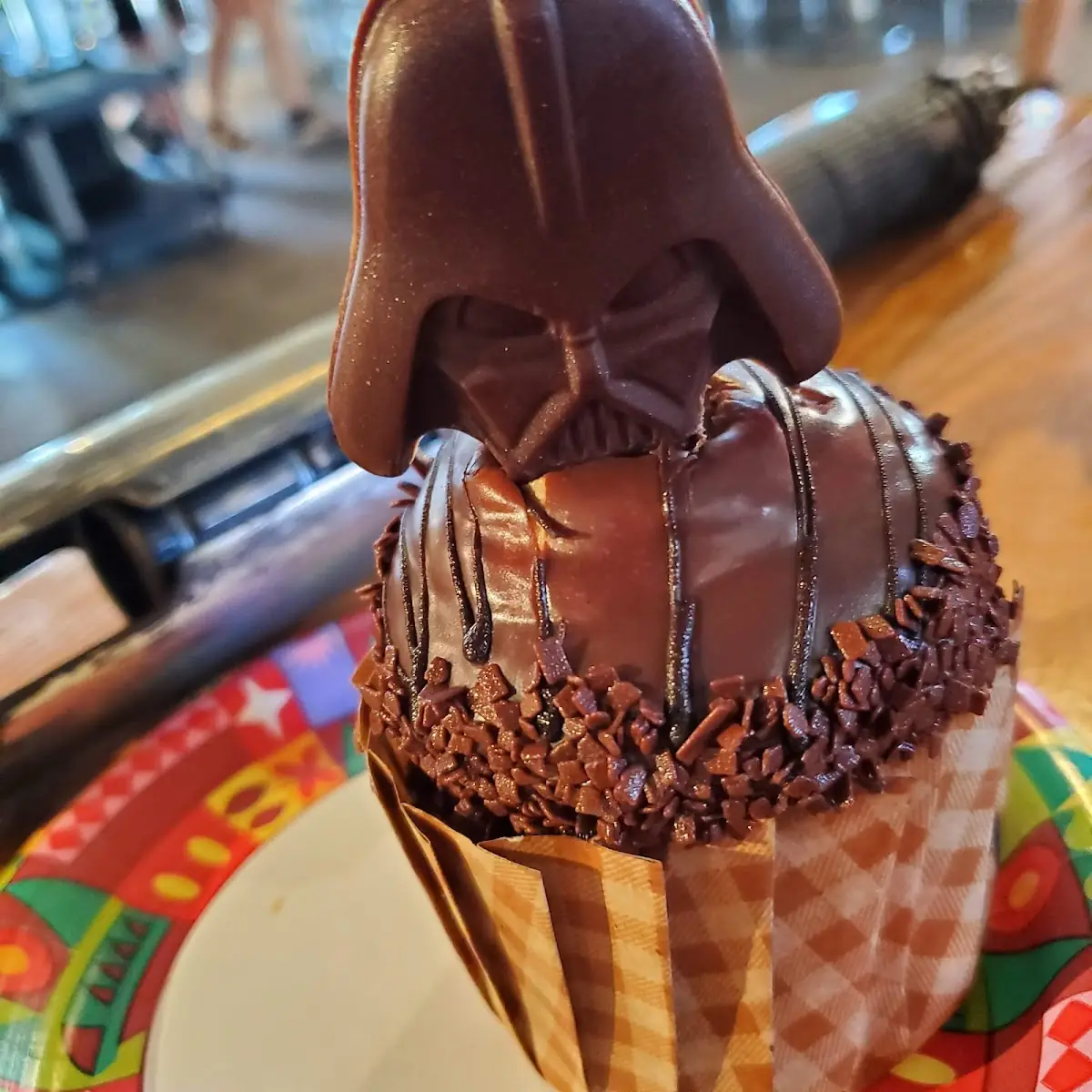 Darth Vader Chocolate Cupcake with Peanut Butter Buttercream