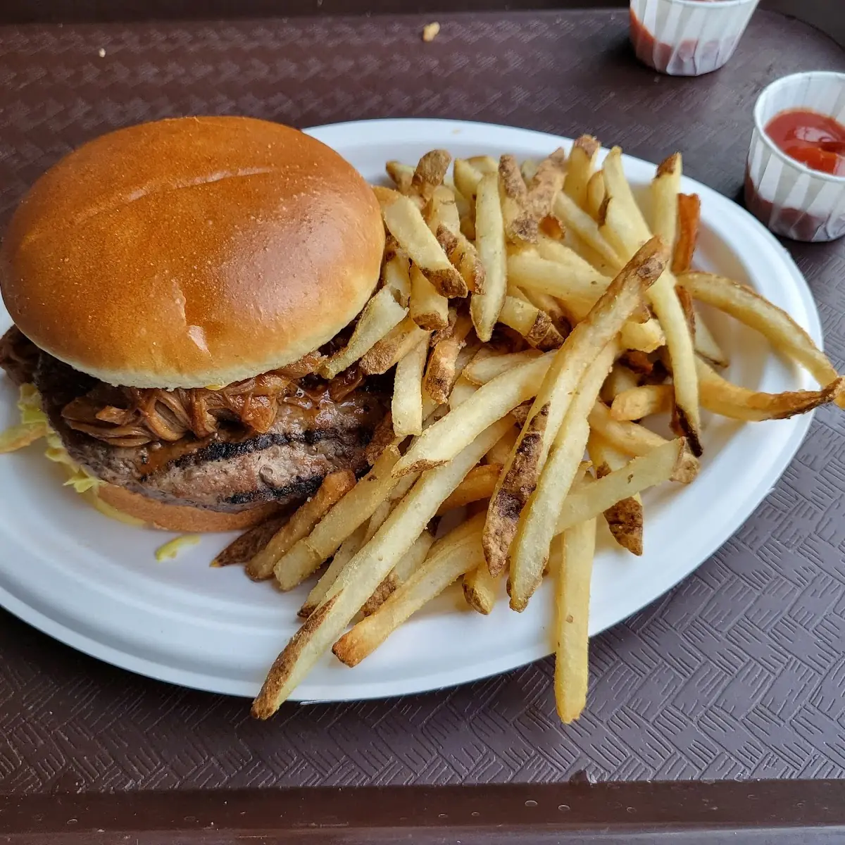 Smoked BBQ Pulled Pork Burger