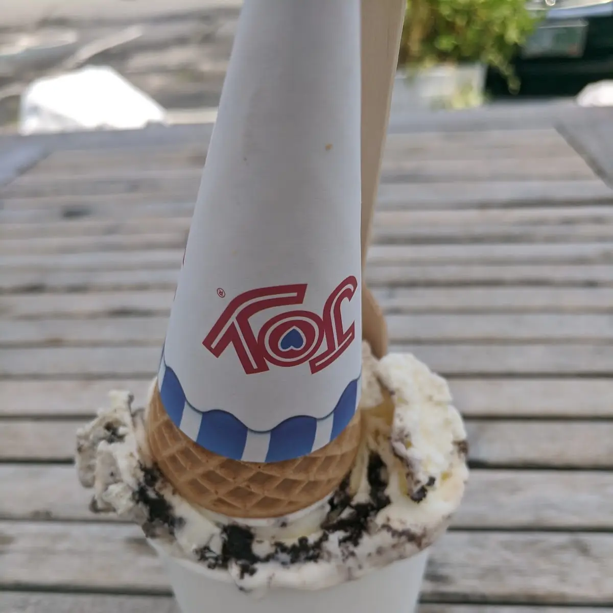 Mint Cookie Ice Cream with Sugar Cone
