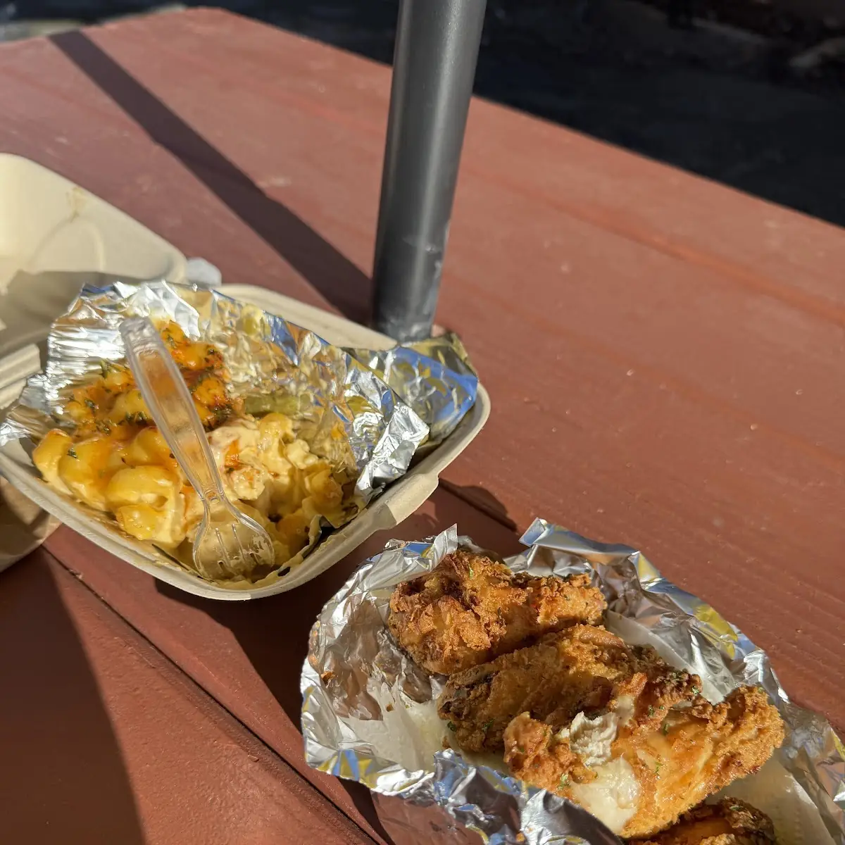 Mac N Cheese and Green Beans