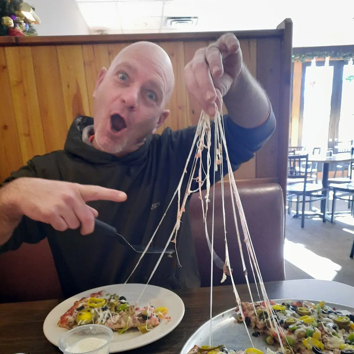 Veggie Pizza with Ham