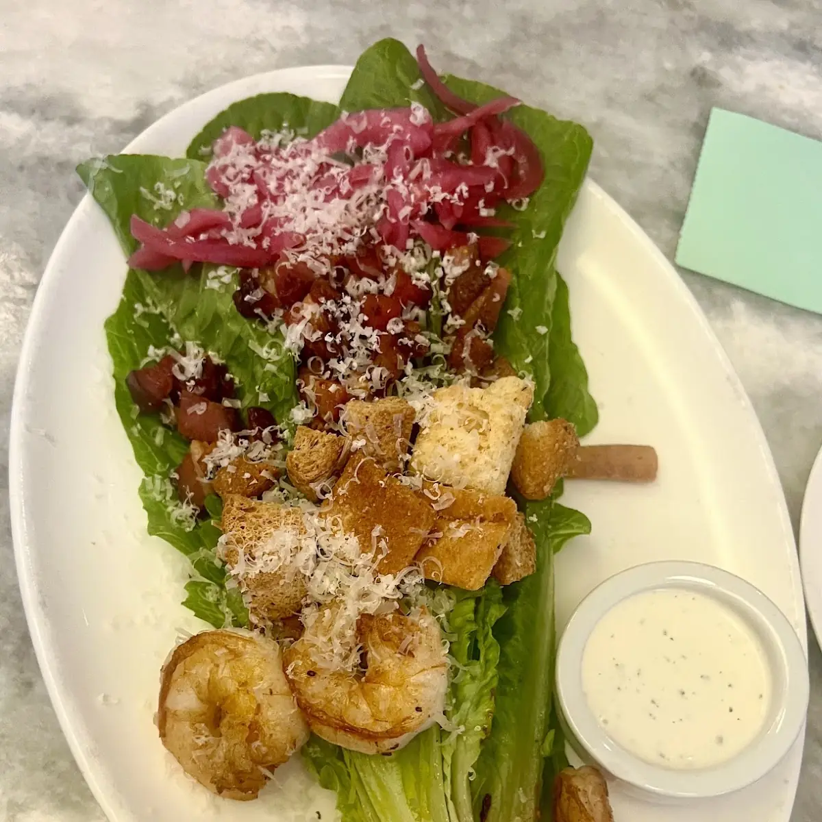Wedge Salad with Grilled Shrimp