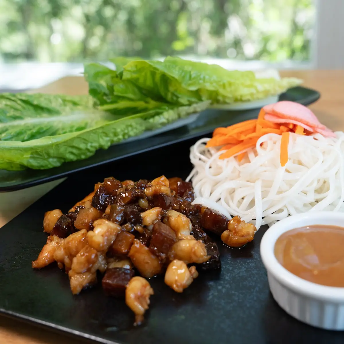 Shrimp & Pork Belly Lettuce Wraps