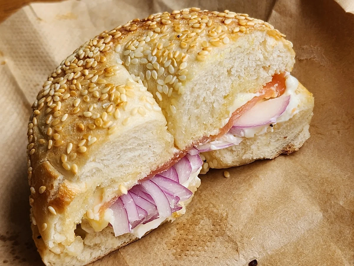 Egg and Lox Bagel Sandwich