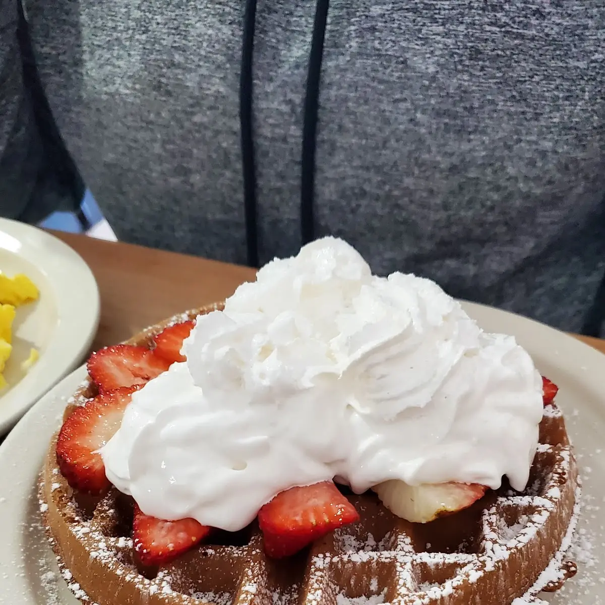 Belgian Waffle Two Eggs